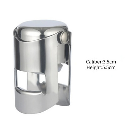 Πώμα φιάλης κρασιού από ανοξείδωτο χάλυβα Πώμα φιάλης σαμπάνιας με κενό σφραγισμένο αφρώδες φουσκωτό πώμα σαμπάνιας Εργαλείο καπάκι μπαρ