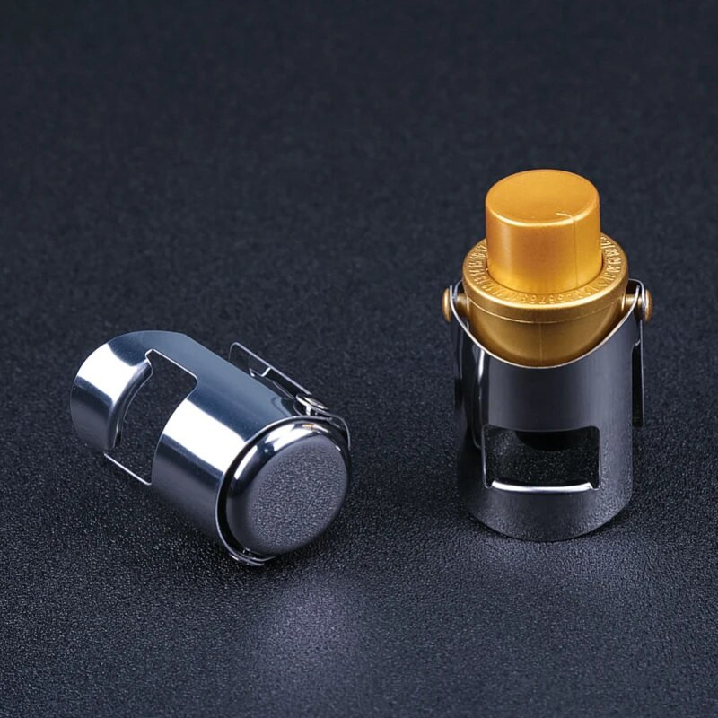 Πώμα φιάλης κρασιού από ανοξείδωτο χάλυβα Πώμα φιάλης σαμπάνιας με κενό σφραγισμένο αφρώδες φουσκωτό πώμα σαμπάνιας Εργαλείο καπάκι μπαρ