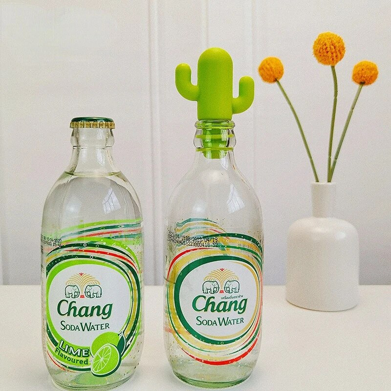 Πώμα φιάλης κρασιού σιλικόνης κάκτου που διατηρεί φρέσκο σφραγισμένο πώμα μπουκαλιών στεγανό για στεγανότητα μπουκάλι μπύρας Champagne Cork Bar Kitchen Gadget