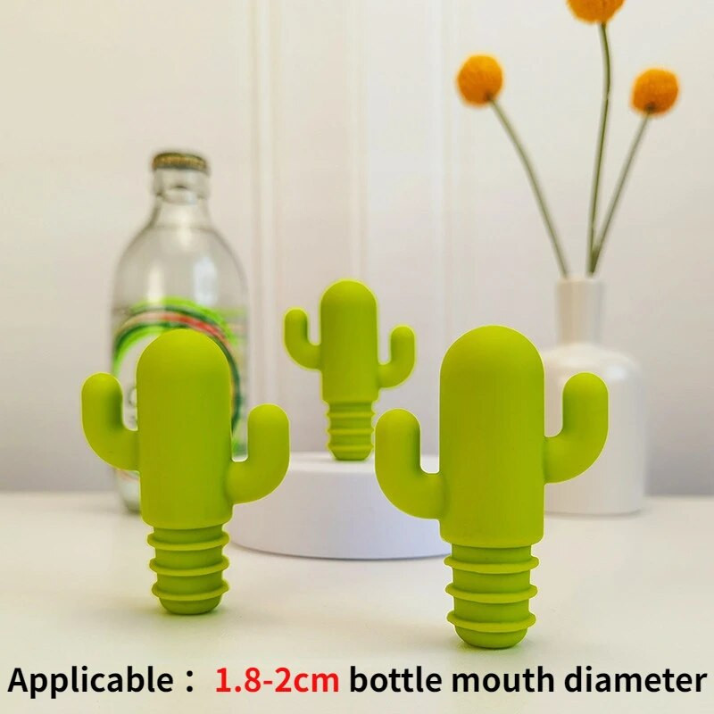 Πώμα φιάλης κρασιού σιλικόνης κάκτου που διατηρεί φρέσκο σφραγισμένο πώμα μπουκαλιών στεγανό για στεγανότητα μπουκάλι μπύρας Champagne Cork Bar Kitchen Gadget