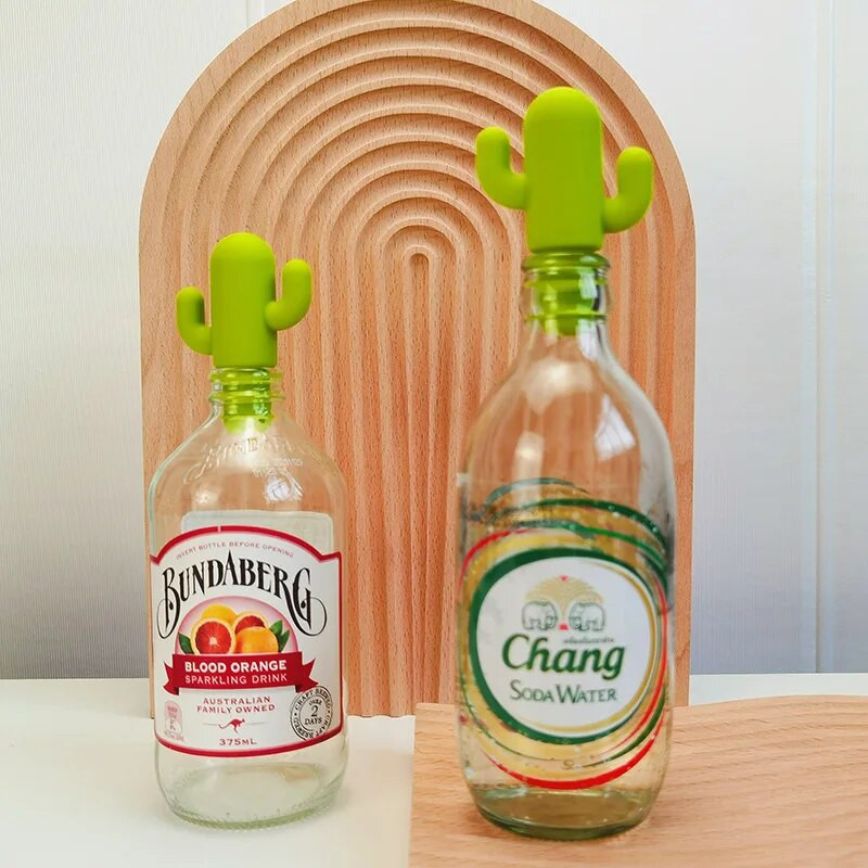 Πώμα φιάλης κρασιού σιλικόνης κάκτου που διατηρεί φρέσκο σφραγισμένο πώμα μπουκαλιών στεγανό για στεγανότητα μπουκάλι μπύρας Champagne Cork Bar Kitchen Gadget