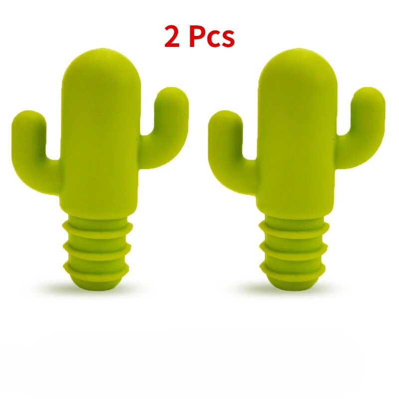 Πώμα φιάλης κρασιού σιλικόνης κάκτου που διατηρεί φρέσκο σφραγισμένο πώμα μπουκαλιών στεγανό για στεγανότητα μπουκάλι μπύρας Champagne Cork Bar Kitchen Gadget