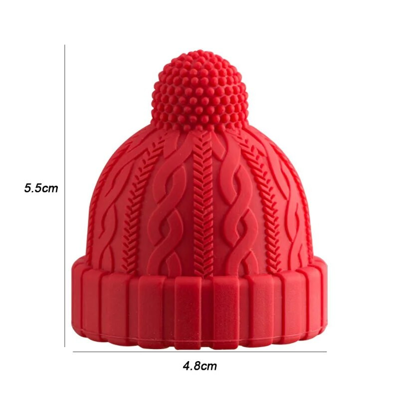 Creative Red Silicone Wine Stopper Christmas Καπάκια μπουκαλιών σε σχήμα καπέλου Επαναχρησιμοποιήσιμα Διακοσμητικό πώμα πώματος κρασιού σφραγισμένο για σαμπάνια