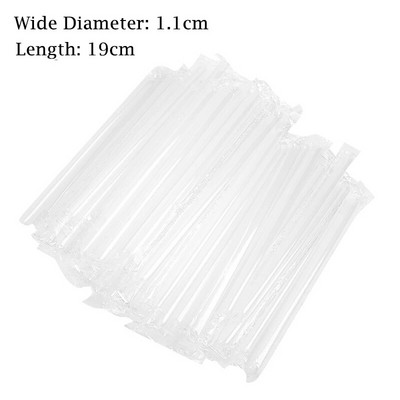 100 vnt. platūs dideli vienkartiniai šiaudeliai Spalvingi plastikiniai gėrimo šiaudeliai Vestuvių vakarėlis Gimtadienis Pieniškos arbatos sulčių šiaudelių batonėlio priedai