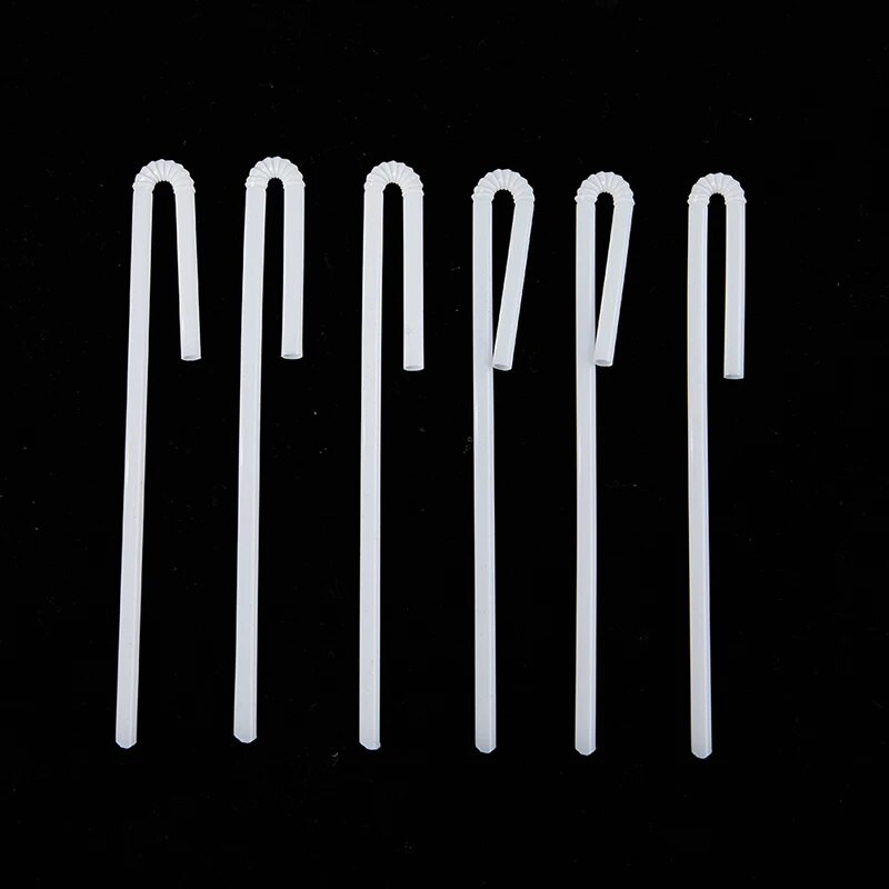 500 vnt. vienkartiniai plastikiniai lenkti šiaudeliai, atskirai supakuoti vandens puodelio šiaudeliai virtuvės reikmenims Baro reikmenys, pieno sultys šiaudeliai