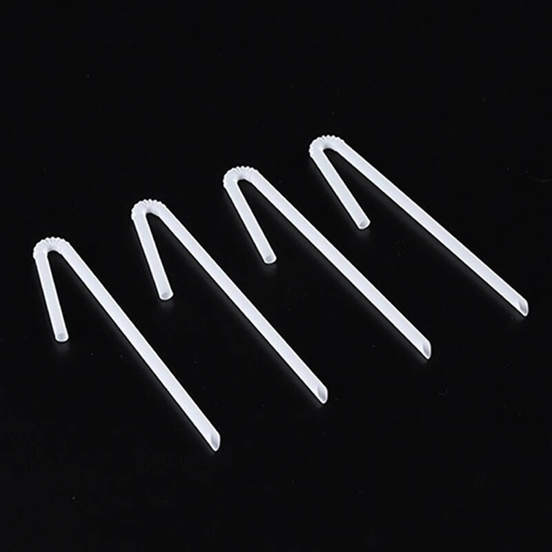 500 vnt. vienkartiniai plastikiniai lenkti šiaudeliai, atskirai supakuoti vandens puodelio šiaudeliai virtuvės reikmenims Baro reikmenys, pieno sultys šiaudeliai