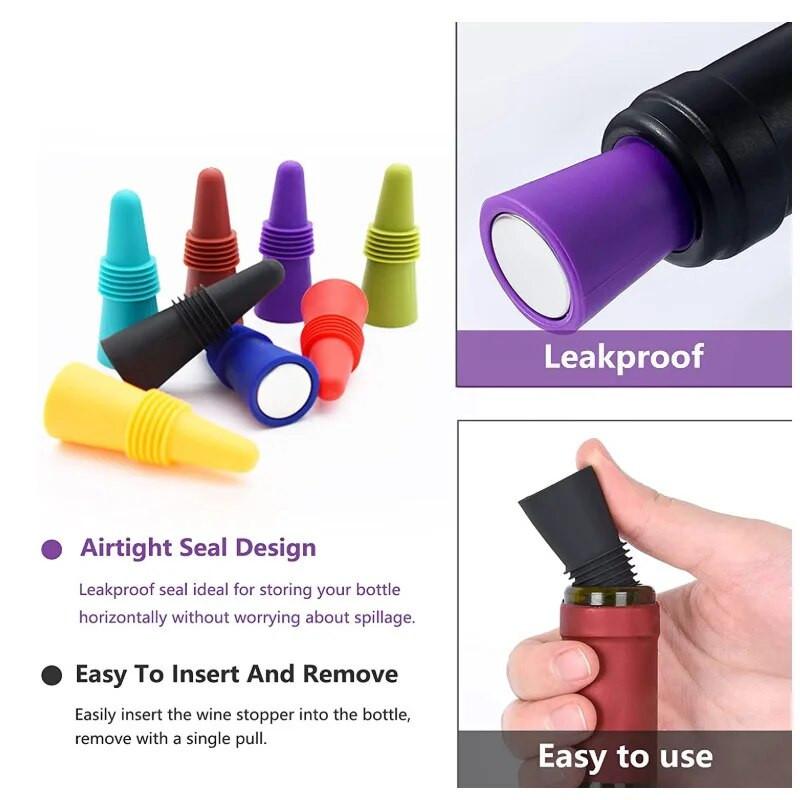 2 vnt. silikoninis vyno butelio kamštis alaus kamštelis kamštelis putojantis nepralaidus šampano butelio sandariklis kamščiai vyno baro priedas