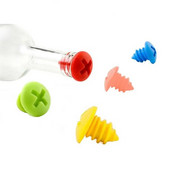 5 tk silikoonist veinikorgiga kruvikujuline veinipudeli kork Loomingulised veinitarvikud koduseks peoks kasutamiseks toidukvaliteediga köögividin