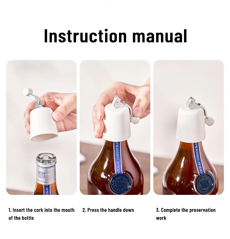 ABS Κενό πώμα καπακιού φιάλης κόκκινου κρασιού τύπου πρέσσας Σφραγιστικό κενού αδιάβροχο Retain Freshness Champagne Cork Plug Εργαλείο μπαρ κουζίνας