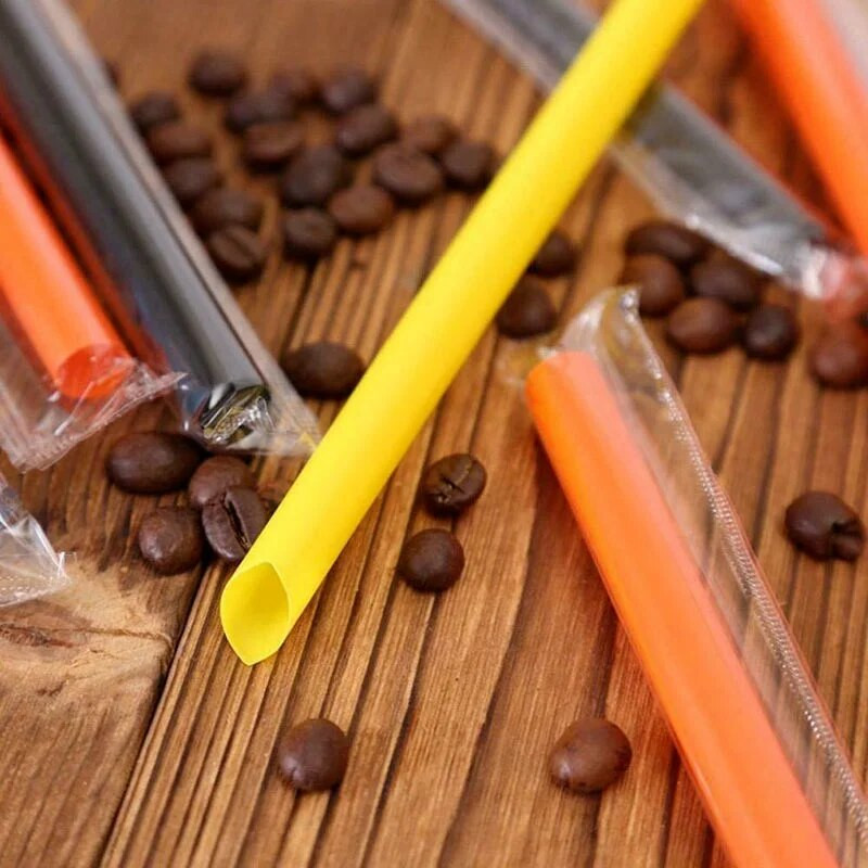 100 komada slamki za jednokratnu upotrebu Višebojne velike široke slamke MilkTea Milkshake plastične slamke za svadbene zabave Dodaci za barove