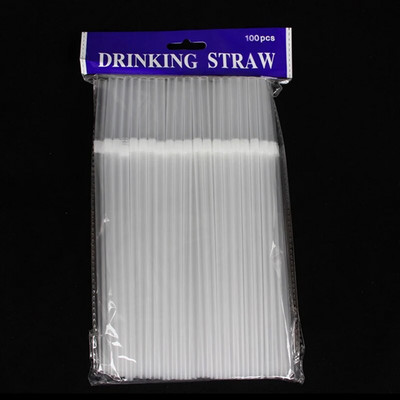 100 vnt permatomi geriamieji šiaudeliai Plastikiniai šiaudeliai virtuvės reikmenims Bar Vakarėlių gėrimų kokteilių gėrimų lankstūs vienkartiniai šiaudeliai