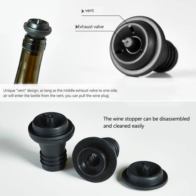 Šešir za bocu s vinskim pićem Vakuumska pumpa Čepovi za čuvanje 2kom Vakuumski čepovi za boce s usisivačem Dodaci za šipke Guma