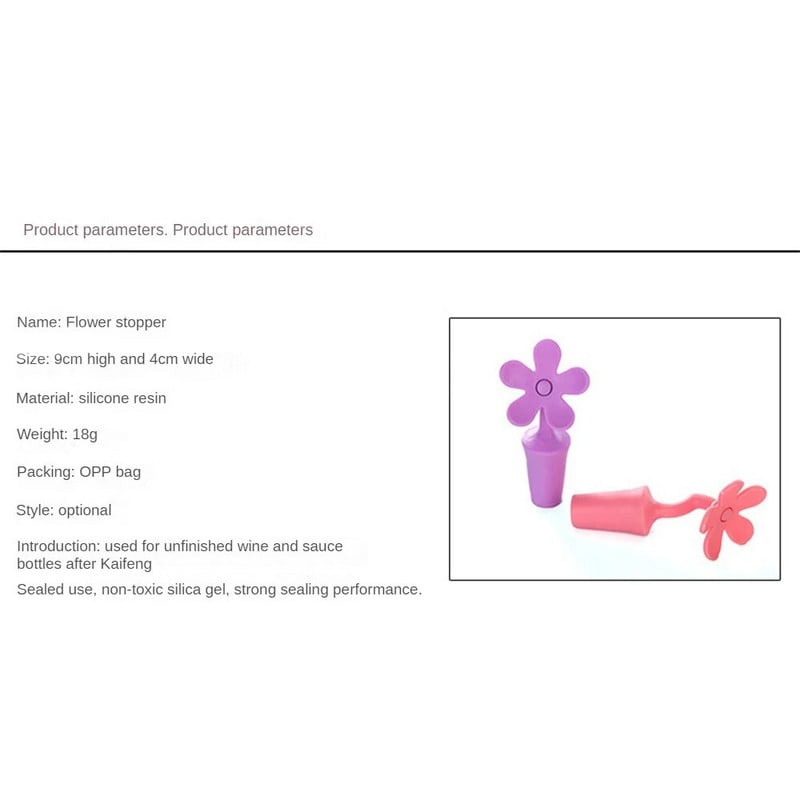 Kreatívna silikónová zátka na fľaše v tvare kvetu, tesniaca zátka na fľaše vína, prenosná nepriepustná zátka na fľaše, kuchynské doplnky