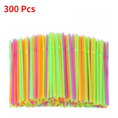 Plastikust kõrred 300 tk 21cm pikk peopaindlik joogikõrs köögi mahla kokteili jaoks ühekordseks kasutamiseks mõeldud kööginõud joogitarvikud