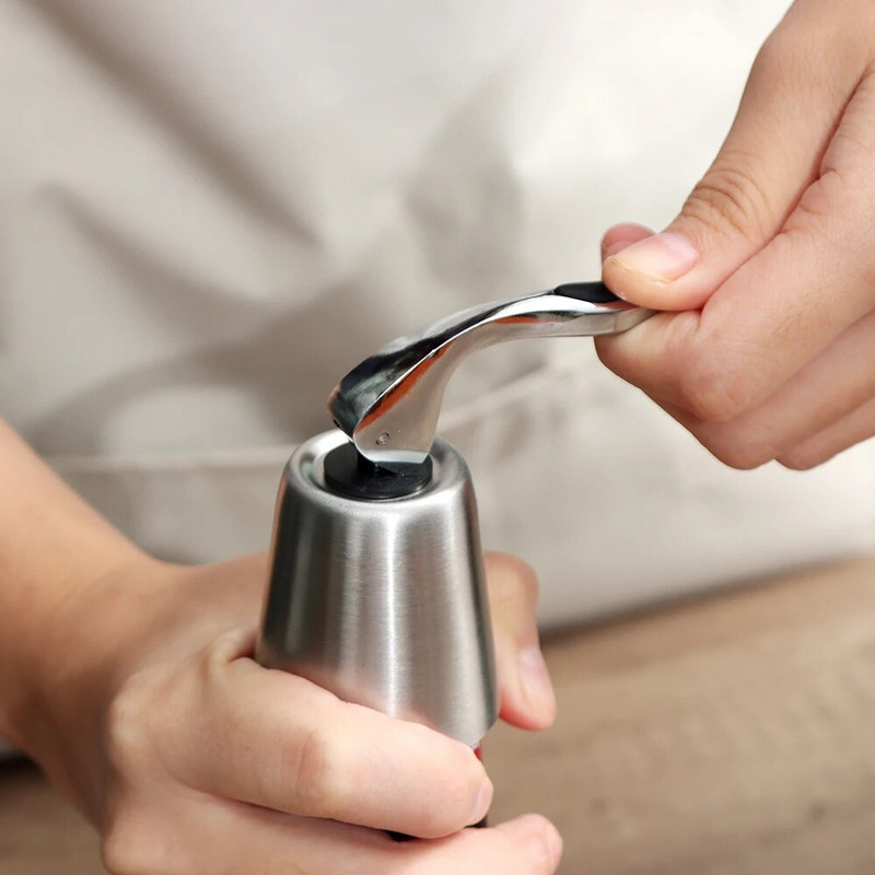 Πώμα εργαλείων κρασιού Αξεσουάρ Μπάρα κάλυμμα μπουκαλιού λαδιού Bottl Accessori Από ανοξείδωτο ατσάλι Saver μπύρας σιλικόνης σφραγισμένο καπάκι κενού εργαλείου