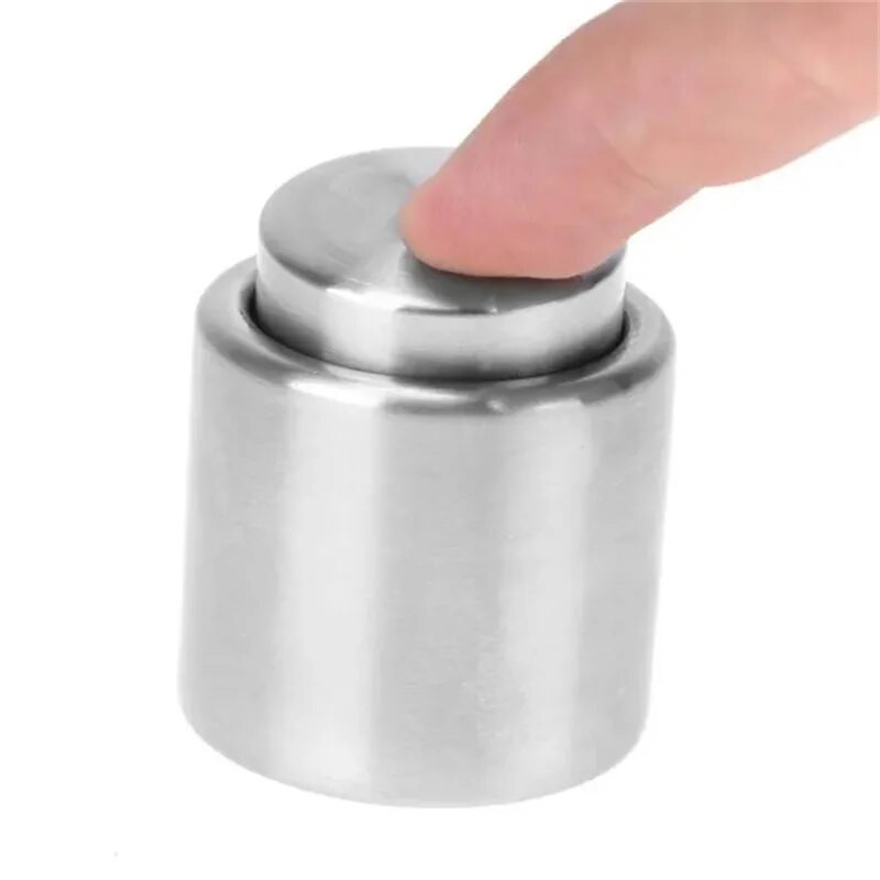 Συντηρητικό κρασιού Πώματα κρασιού από ανοξείδωτο χάλυβα Πώμα για μπουκάλια με κενό σκούπα Σφράγιση με καπάκι κρασιού Fresh Keeper Εργαλεία μπαρ Αξεσουάρ κουζίνας