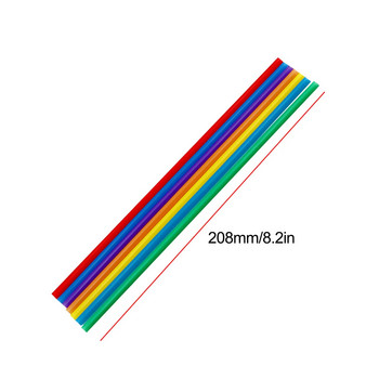 100-300 бр. Големи сламки за еднократна употреба Многоцветни широки сламки за млечен чай Млечен шейк Сок Пластмасови сламки Аксесоари за бар напитки