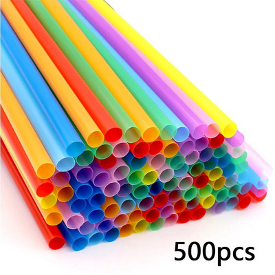 100-300 tk Ühekordsed kõrred Suured joogikõrred Mitmevärvilised laiad piimatee piimakokteili mahl Plastikust kõrred baarijoogitarvikud