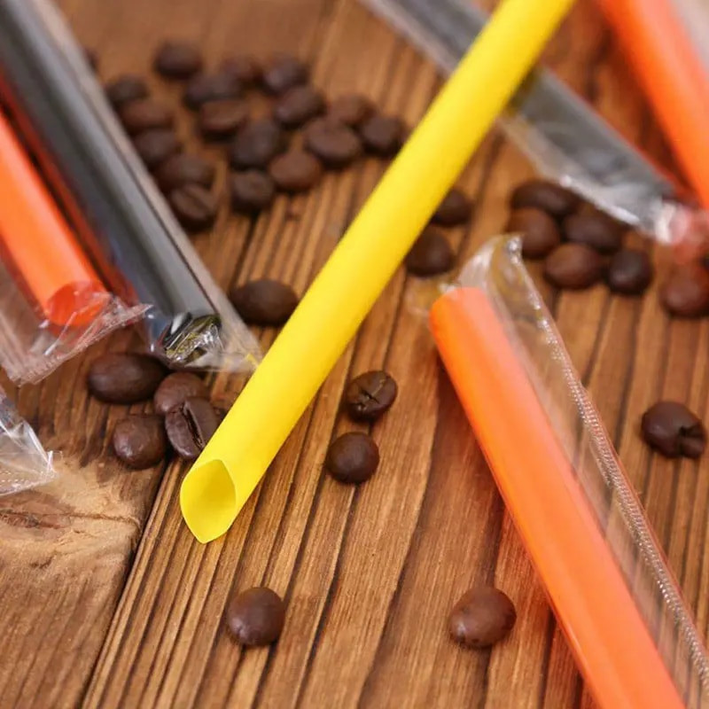 100-300 tk Ühekordsed kõrred Suured joogikõrred Mitmevärvilised laiad piimatee piimakokteili mahl Plastikust kõrred baarijoogitarvikud