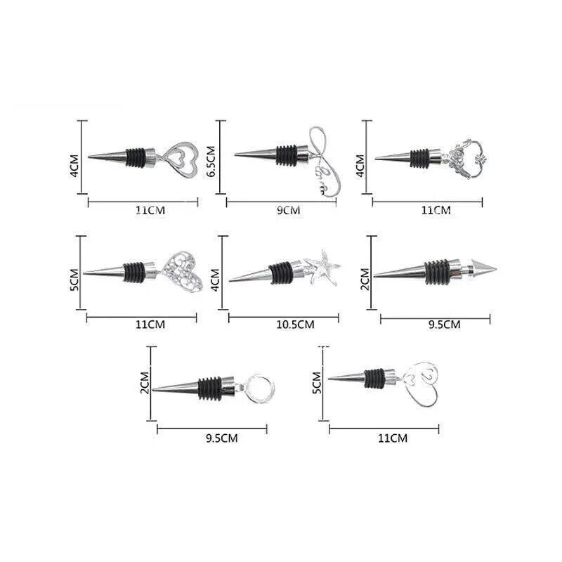 Armastussüdame kuju, meritäht, Mr&Mrs veinipudeli kork tsingisulamist korduvkasutatav pistik Hoia veini värskena, et armastada pulmakingitus