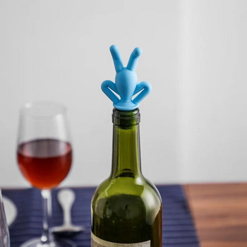 Creative Inverted Man Πώμα Μπουκαλιού Κρασιού σιλικόνης Φελλός Κρασιού Βύσμα Κόκκινου Κρασιού Σαμπάνια Διακόσμηση Φελλός
