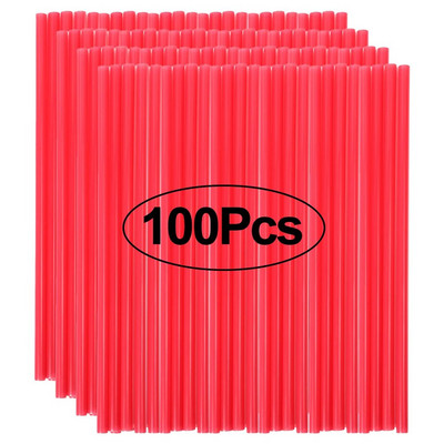 100 vnt. vienkartiniai plastikiniai šiaudeliai Spalvingi burbuliukai pieno arbatos kokteiliai geriamieji šiaudeliai Gimtadienio vakarėlio reikmenys Virtuvės reikmenys