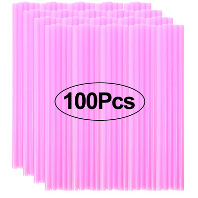 100 vnt. vienkartiniai plastikiniai šiaudeliai Spalvingi burbuliukai pieno arbatos kokteiliai geriamieji šiaudeliai Gimtadienio vakarėlio reikmenys Virtuvės reikmenys