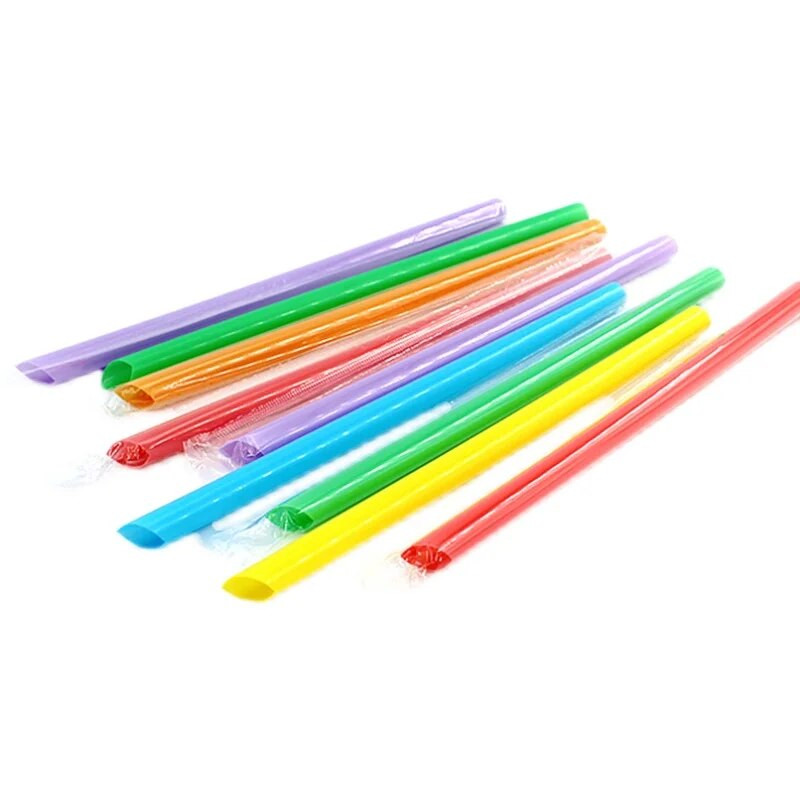 100db/csomag 12mm nagy méretű eldobható szalma műanyag ivószalma buborék tea kellékek