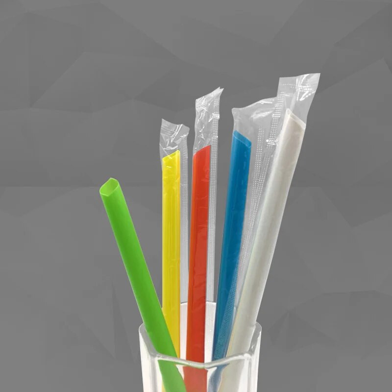100db/csomag 12mm nagy méretű eldobható szalma műanyag ivószalma buborék tea kellékek