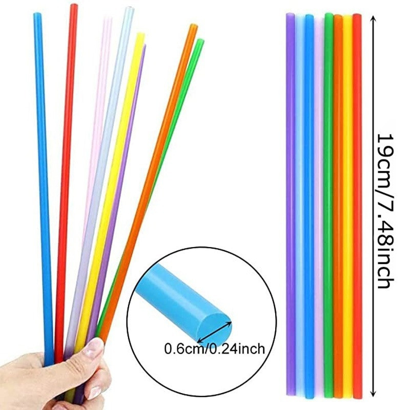 Plastične slamke od 100 komada jednokratne boje Mlijeko Čaj Milkshake Plastična slamka za kuhinjski bar Potrepštine za zabave Slamka za koktele