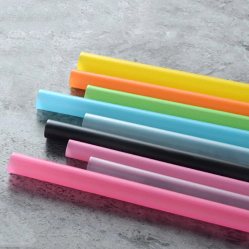 100 vnt. Daugiaspalvių vienkartinių kriaušių gėrimų šiaudelių parduotuvė Sulčių siurblys Tvirtas Tiesūs Gėrimai Šiaudeliai Gėrimų Priedai Paille