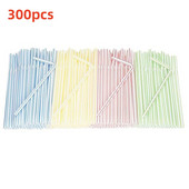 300 vnt. Plastikiniai vienkartiniai šiaudeliai vakarėliams Baras Gėrimų parduotuvės Namams Lankstomi šiaudeliai Vestuvių gimtadienio vakarėlio baro priedai