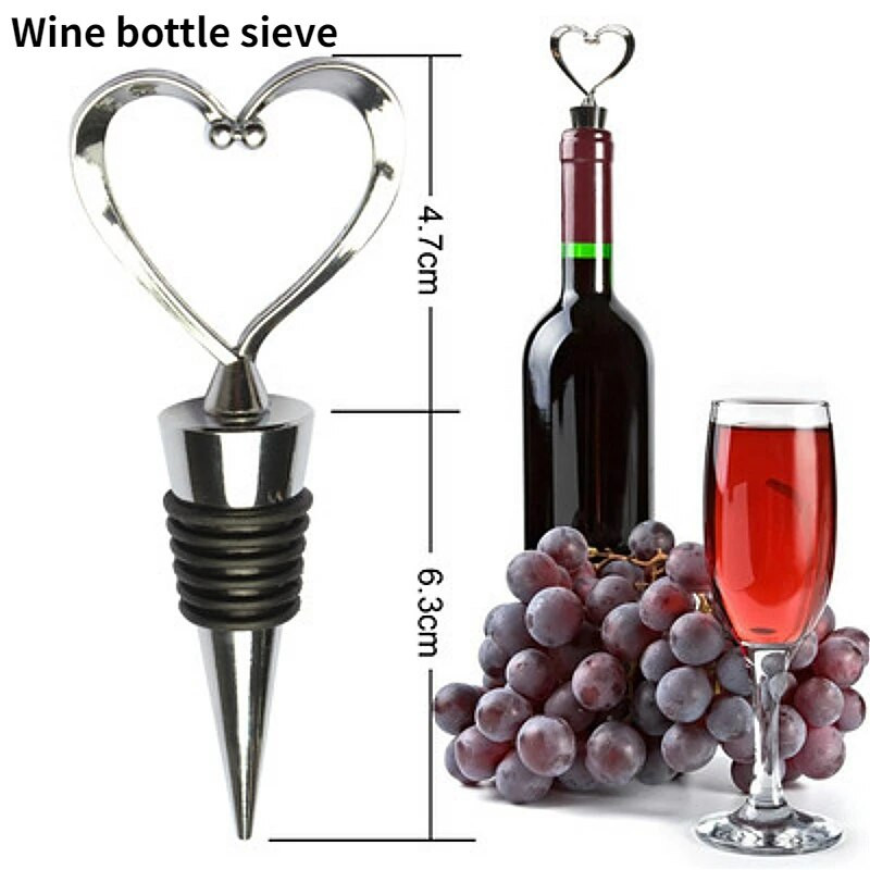 Πώμα μπουκαλιού κρασιού σε σχήμα καρδιάς κόκκινο κρασί σαμπάνιας Σετ δώρα γάμου Βαλεντίνου Σετ πώμα μπαρ Αξεσουάρ Μπαρ σπιτιού Εργαλεία