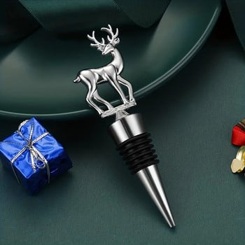 1бр Elk Wine Stopper Разширяваща се запушалка за бутилки за напитки Запазване на коркова метална бутилка за червено вино Запушалка за шампанско Бар аксесоари