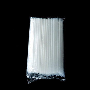 100 бр. Пластмасова сламка за еднократна употреба 15 СМ Къси прозрачни заострени аксесоари Търговски Направи си сам твърда насипна тънка слама Кухня