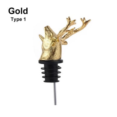 Vīna ielejamās pudeļu aizbāžņi Brieža alnis Lion Bull Head Bourer Dozators Eļļas Šampanieša pudele Koka aizbāznis Saglabājiet vīna aeratorus Stieņa instrumenti