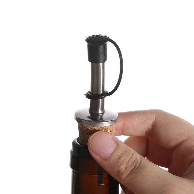 Vyno pylimo butelių kamščiai Elnio briedžio liūto jaučio galvutės pylimo dozatorius aliejaus šampano butelio medinis kamštis Laikykite vyno aeratorius Baro įrankiai