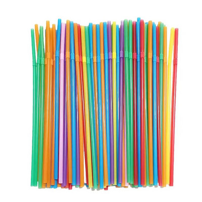 Šarene savitljive slamke za piće 100 KOM. Duge slamke Bar Party Vjenčanje Pribor za djevojačku zabavu Dekoracije za mladence