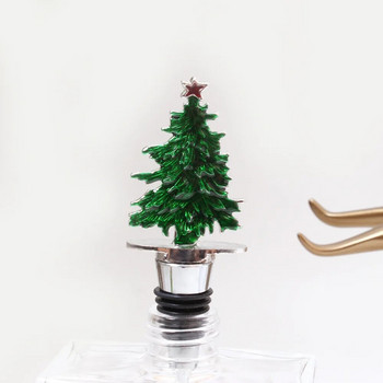 Green Dropping Oil Χριστουγεννιάτικο δέντρο Πώμα μπουκαλιού κρασιού Πώμα κόκκινου κρασιού Πώμα συντήρησης σιλικόνης Δώρο Χριστουγέννων