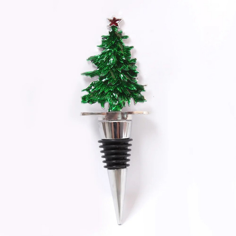 Roheline tilkuv õli jõulupuu veinipudeli kork Punase veini kork silikoonist säilituskork jõulupühade kingitus