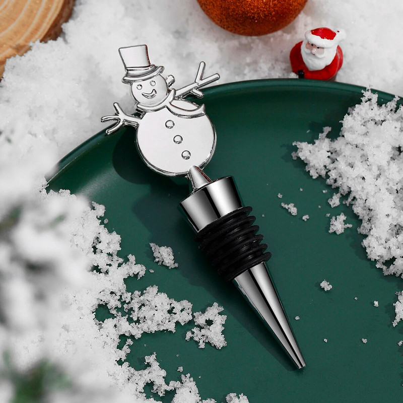 Ziemassvētku vecīša formas sarkanvīna aizbāznis