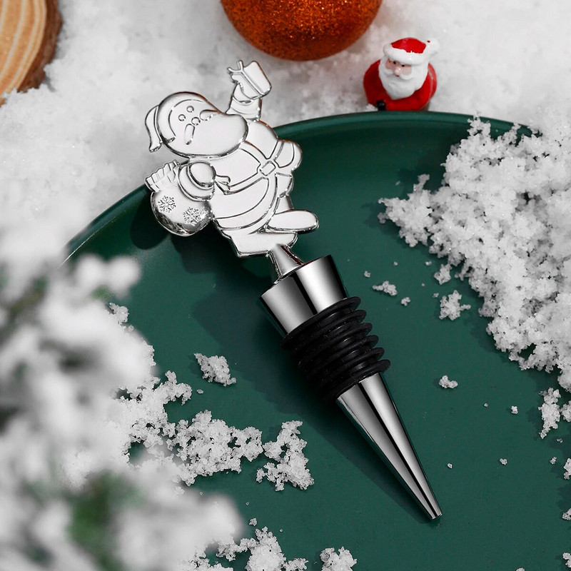 Ziemassvētku vecīša formas sarkanvīna aizbāznis