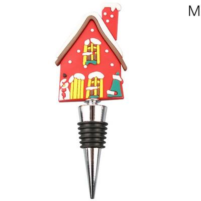 1 vnt Kalėdų serijos vyno kamštelių juostos vakarėlio dekoravimas sniego senio forma Šviežiai išsilaikantis vyno šampano kamštelių juostos priedai