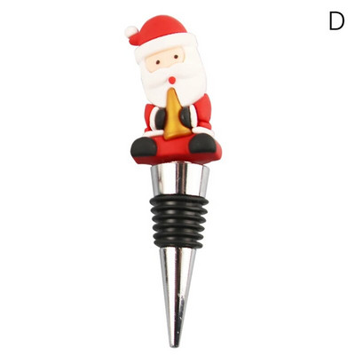 1 vnt Kalėdų serijos vyno kamštelių juostos vakarėlio dekoravimas sniego senio forma Šviežiai išsilaikantis vyno šampano kamštelių juostos priedai