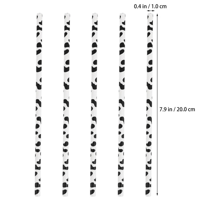 60 τμχ Διακοσμήσεις κοκτέιλ για ποτά Διακοσμήσεις για πάρτι αγελάδας Φάρμα Καλαμάκια Εκτυπώσεις γάλακτος Χριστουγεννιάτικη διακόσμηση γενεθλίων