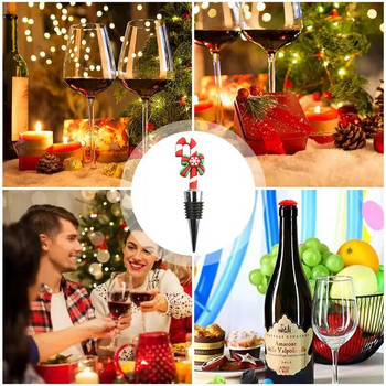 Χριστουγεννιάτικο πώμα κρασιού Επαναχρησιμοποιούμενος φελλός κρασιού που διατηρεί τη φρεσκάδα του κρασιού Χριστουγεννιάτικο δέντρο στεγανωτικό φελλός επαναχρησιμοποιούμενος φελλός κρασιού που διατηρεί το κρασί φρέσκο