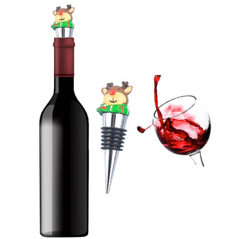 Коледна серия Wine Stopper Bar Party Decor Snowman Shape Свежа запушалка за бутилка вино шампанско Вакуумно запечатан аксесоар