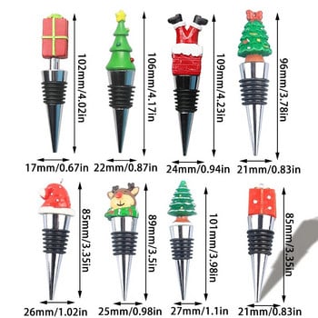 Коледна серия Wine Stopper Bar Party Decor Snowman Shape Свежа запушалка за бутилка вино шампанско Вакуумно запечатан аксесоар