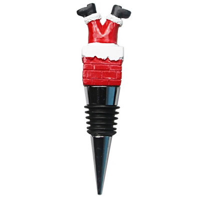 Kalėdų serijos vyno kamštelis baro vakarėlio dekoras Sniego senio forma Šviežiai išsilaikantis vyno šampano butelio kamštis vakuuminiu būdu uždarytas priedas