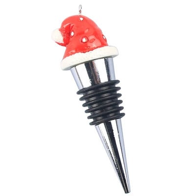 Kalėdų serijos vyno kamštelis baro vakarėlio dekoras Sniego senio forma Šviežiai išsilaikantis vyno šampano butelio kamštis vakuuminiu būdu uždarytas priedas